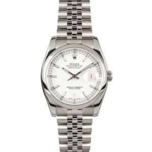 Rolex Datejust 116200 White Dial Jubilee