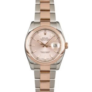 Rolex Datejust 116201 Pink Luminous Index Dial