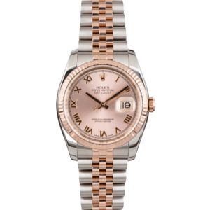 Pre Owned Rolex Datejust 116231 Rose Roman Dial