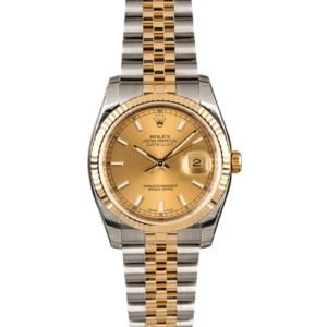 Rolex Datejust 116233 Champagne Two Tone Jubilee