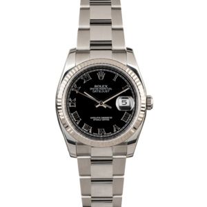 Rolex Datejust 116234 Black Dial Steel Oyster