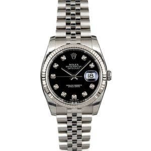 Used Rolex Datejust 116234 Black Diamond Dial