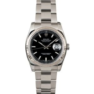 Used Rolex Datejust 116234 Black Dial Steel Oyster