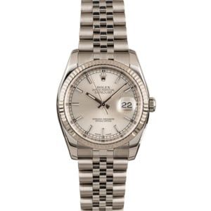 Pre-Owned Rolex Datejust 116234 Silver Luminescent Dial