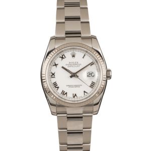 Pre-Owned Rolex Datejust 116234 White Roman Dial