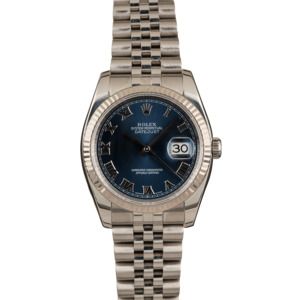 Used Rolex Datejust 116234 Blue Dial Steel Jubilee