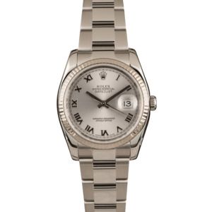 Rolex Steel Datejust 116234 Silver Roman Dial