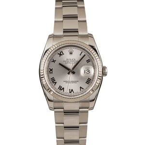 Pre-Owned Rolex Datejust 116234 Silver Roman Dial