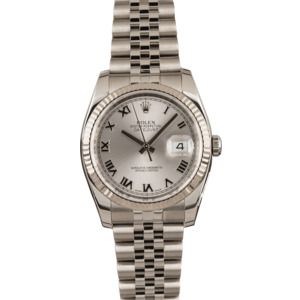 Pre-Owned Rolex Datejust 116234 Silver Dial Watch