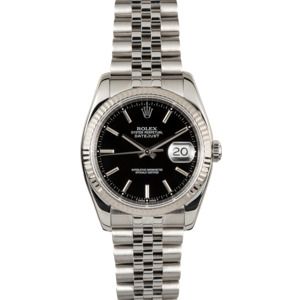 Rolex Datejust 116234 Black Certified Pre-Owned