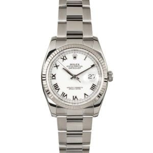 Rolex Datejust 116234 White Roman Oyster