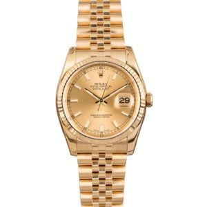 Rolex Datejust 116238 Yellow Gold Jubilee w/ Stickers