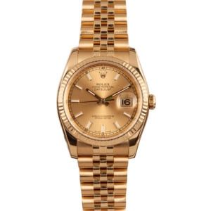 Pre-Owned Rolex Datejust 116238 18k Yellow Gold