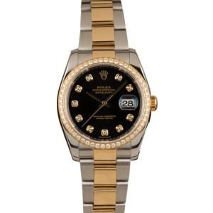 Pre-Owned 36mm Rolex Datejust 116243 Diamond Bezel & Dial T