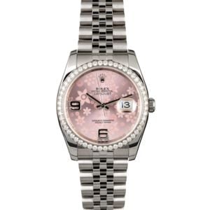 Rolex Floral Datejust 116244 Diamond Bezel