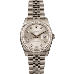 Unworn Rolex 116244 Datejust Diamond Dial & Bezel