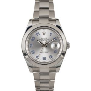 Rolex Datejust II Ref. 116300 Rhodium Arabic Dial