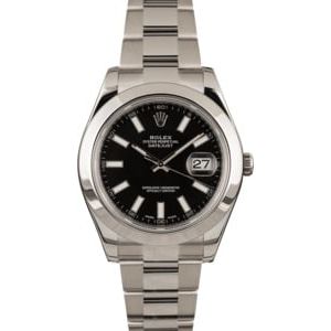 PreOwned Rolex Datejust 116300 Black Dial 41MM