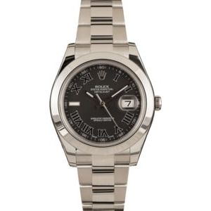 Men's Rolex Datejust II 116300 Black Dial