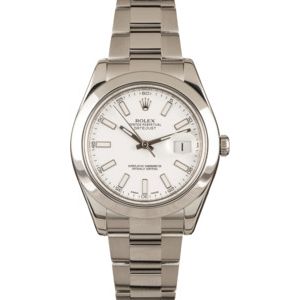 Rolex Datejust II White Dial 116300