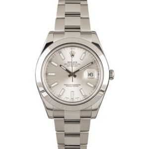 Used Rolex Datejust 116300 Silver Dial