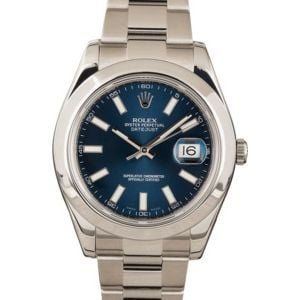 Rolex Datejust 116300 Blue Index Dial