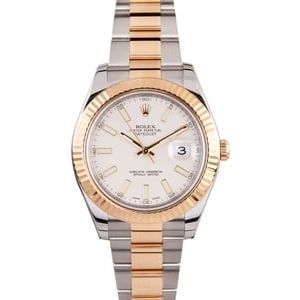 Rolex Datejust II Ivory Dial 116333 Certified Pre Owned