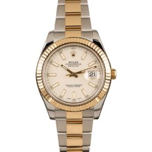 Used Rolex Datejust II Two Tone Ivory Dial 116333