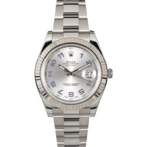 Rolex Datejust 116334 Silver Arabic Dial