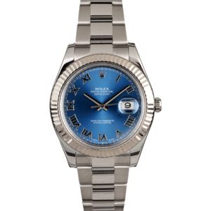 Rolex Datejust II Ref 116334 Blue Roman