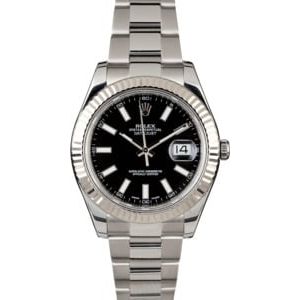 Men's Rolex Datejust 116334 Black Dial