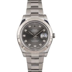 Rolex Datejust 116334 Diamond Slate Dial