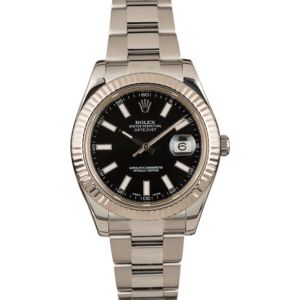 Used Rolex Datejust II Ref 116334 Black Dial