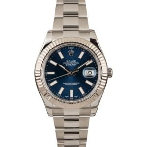 Used Rolex Datejust II Ref 116334 Blue Luminous Dial