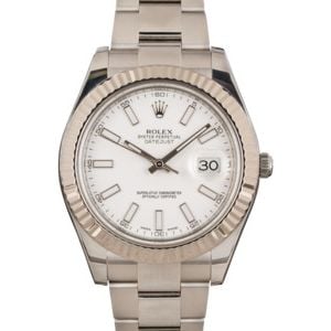 Rolex Datejust 116334 White Luminescent Dial