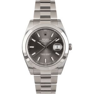 Mens PreOwned Rolex Datejust 41 Ref 126300 Rhodium Dial