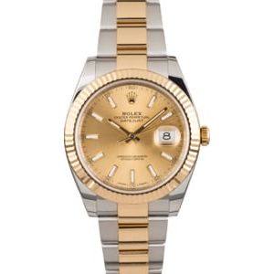 Rolex Datejust 41 Ref 126333 Two Tone with Champagne Dial