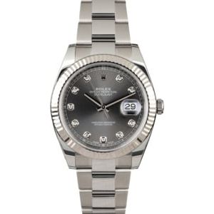 Rolex Datejust II Ref 126334 Dark Rhodium Diamond Dial