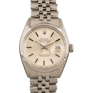 Vintage Rolex Datejust 1600 Silver 'Pie Pan' Dial