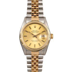 Champagne Rolex Datejust 16013 Two Tone