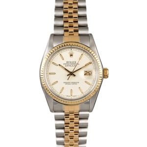 Certified Rolex Datejust 16013 Ivory Jubilee Dial