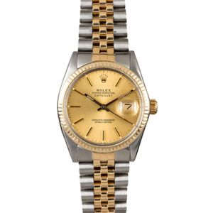 Certified Rolex Datejust 16013 Two Tone Jubilee