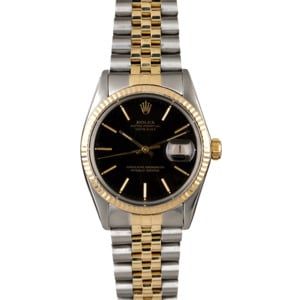 Certified Men's Rolex Datejust 16013 Black Dial