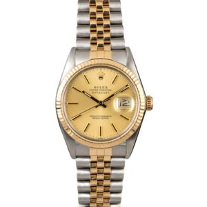 Certified Men's Rolex Datejust 16013 Two Tone Jubilee