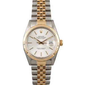 Certified Rolex Datejust 16013 Silver Dial