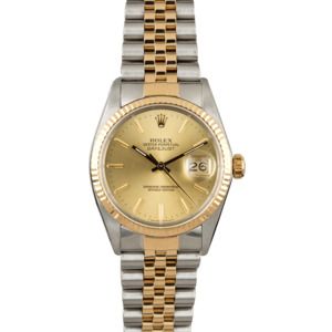 Pre-Owned Rolex Datejust 16013 Steel & Gold Watch