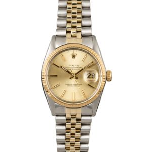 Rolex Datejust 16013 Two Tone with Champagne Dial