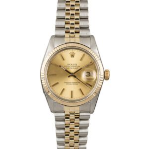 Men's Rolex Datejust 16013 Steel & Gold Watch