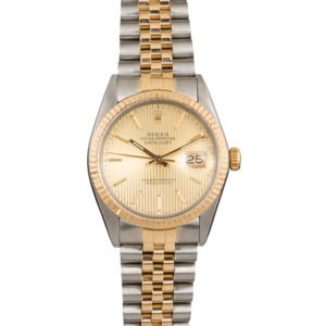 Pre-Owned Rolex Datejust 16013 Champagne Tapestry Dial