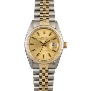 Rolex Datejust 16013 Certified Pre-Owned Champagne Dial